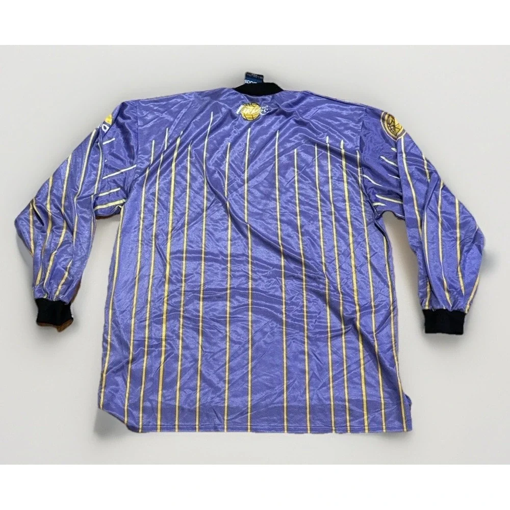 Vintage 90s Adidas Los Angeles Lakers Satin Soccer Jersey L Kobe Bryant Rare
